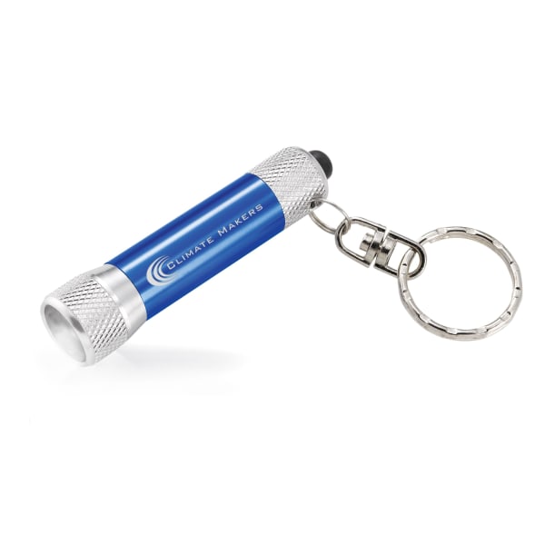 Schlüsselanhänger-mit-3-LED-Taschenlampe-aus-Aluminium-Blau-Frontansicht-1