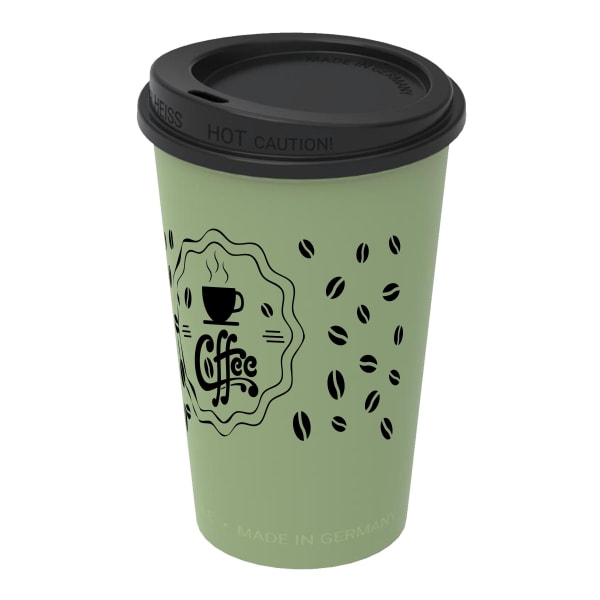 Kaffeebecher-TOGO-300-ml-Grün-Frontansicht-1