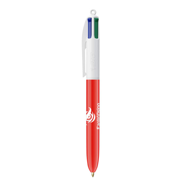 BIC®-4-Farben-Soft-Touch-Kugelschreiber-Weiß-Frontansicht-1