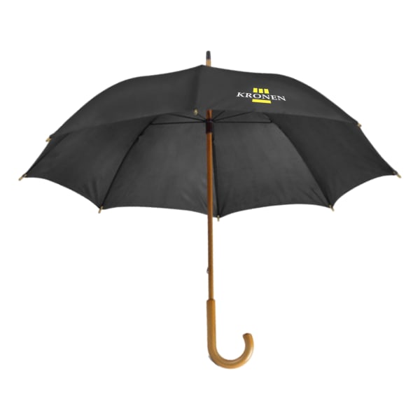 Regenschirm-mit-Holzgriff-BETSEY-Schwarz-Frontansicht-1