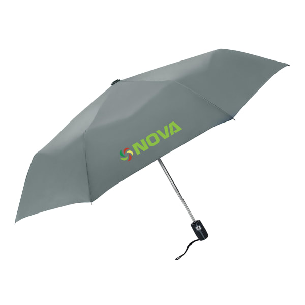 Luxus-Automatik-Regenschirm-GENTLEMEN-Grau-Frontansicht-1