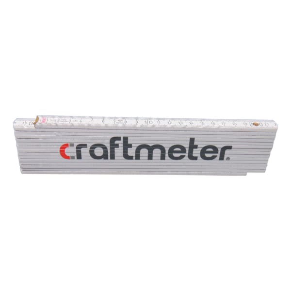 Zollstock-aus-Holz-2-m-Craftmeter®-G8M-(FC)-Weiß-Frontansicht-1