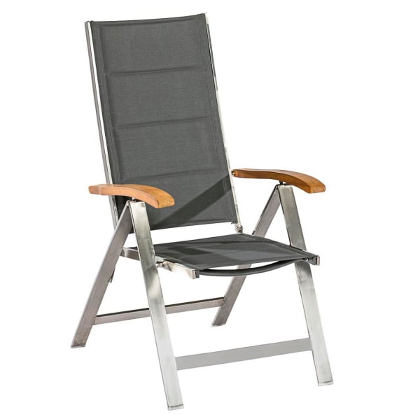 Outdoor-Möbel-Set-Set-7tlg-Ferrara-Edelstahl-Textil-Akazie-Frontansicht-3