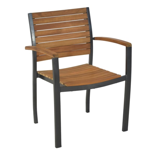 Outdoor-Möbelset-5tlg-Tisch-150x90-Santorin-Aluminium-Akazie-Frontansicht-2