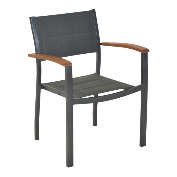 Outdoor-Möbelset-Set-7tlg.-Tisch-150x90-Paxos-Aluminium-Textil-Akazie-Frontansicht-2