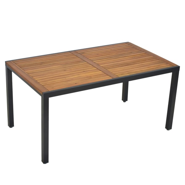 Outdoor-Möbelset-5tlg-Tisch-150x90-Santorin-Aluminium-Akazie-Frontansicht-3