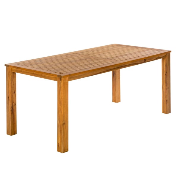 Outdoor-Möbelset-9tlg.-Tisch-185x90-natur-Toskana-Beige-Aluminium-Kunststoffgeflecht-Akazie-Frontansicht-3