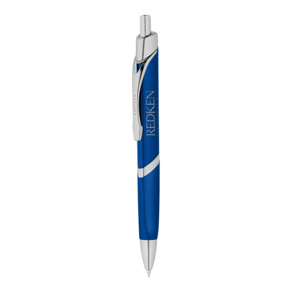 Stratas-hochwertiger-Kugelschreiber-aus-Metall-bedruckbar-Blau-Frontansicht-1