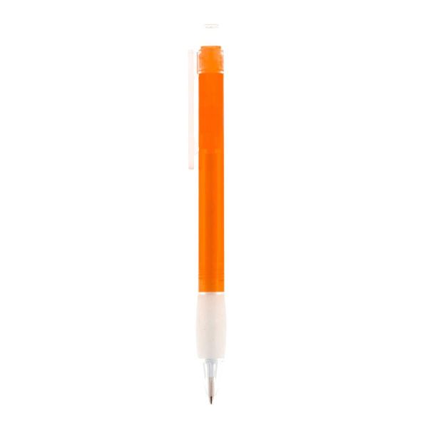 Kugelschreiber-Diva-transparent-blau-dokumentenecht-Orange-Kunststoff-Frontansicht-1