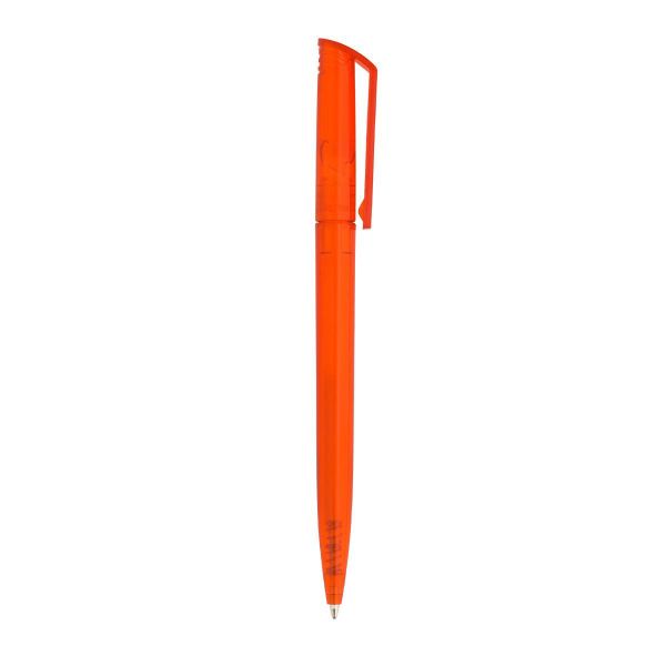Kugelschreiber-Flip-transparent-blau-dokumentenecht-Rot-Kunststoff-Frontansicht-1