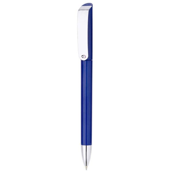 Kugelschreiber-Glossy-blau-Blau-Kunststoff-Frontansicht-1
