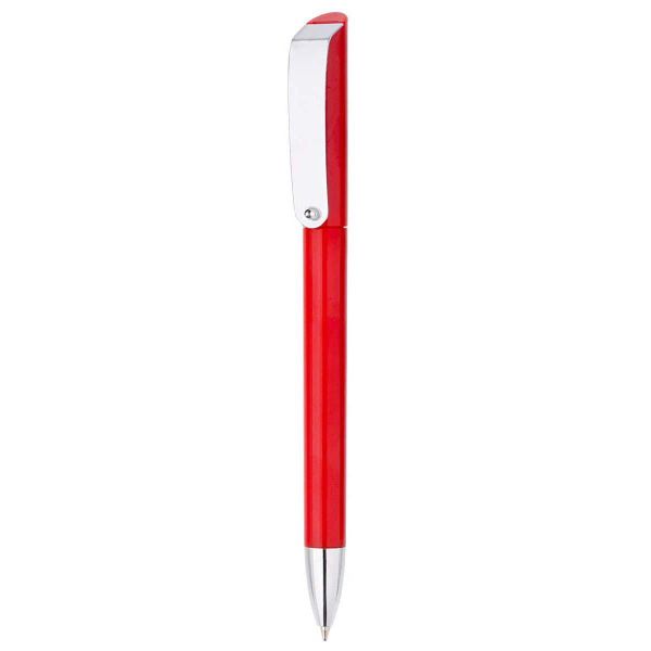 Kugelschreiber-Glossy-blau-Rot-Kunststoff-Frontansicht-1