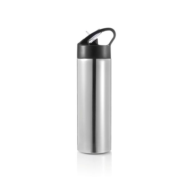 Trinkflasche-Grau-Metall-Frontansicht-1