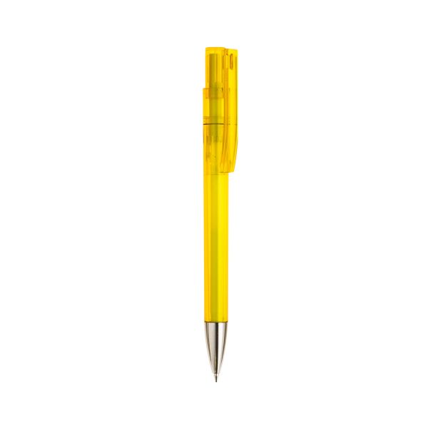 Druckkugelschreiber-Stratos-blau-dokumentenecht-Gelb-Kunststoff-Frontansicht-1