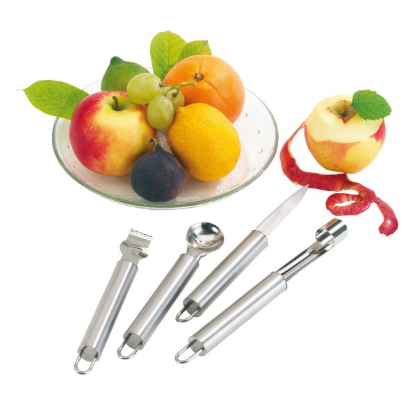Obstmesser-Set-4-tlg.-Fruit-Grau-Frontansicht-1