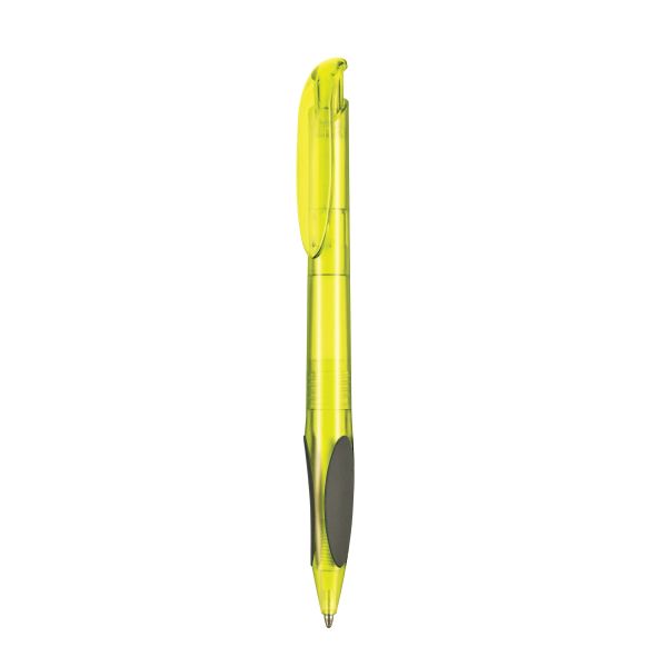 Kugelschreiber-Atmos-transparent-blau-dokumentenecht-Gelb-Frontansicht-1